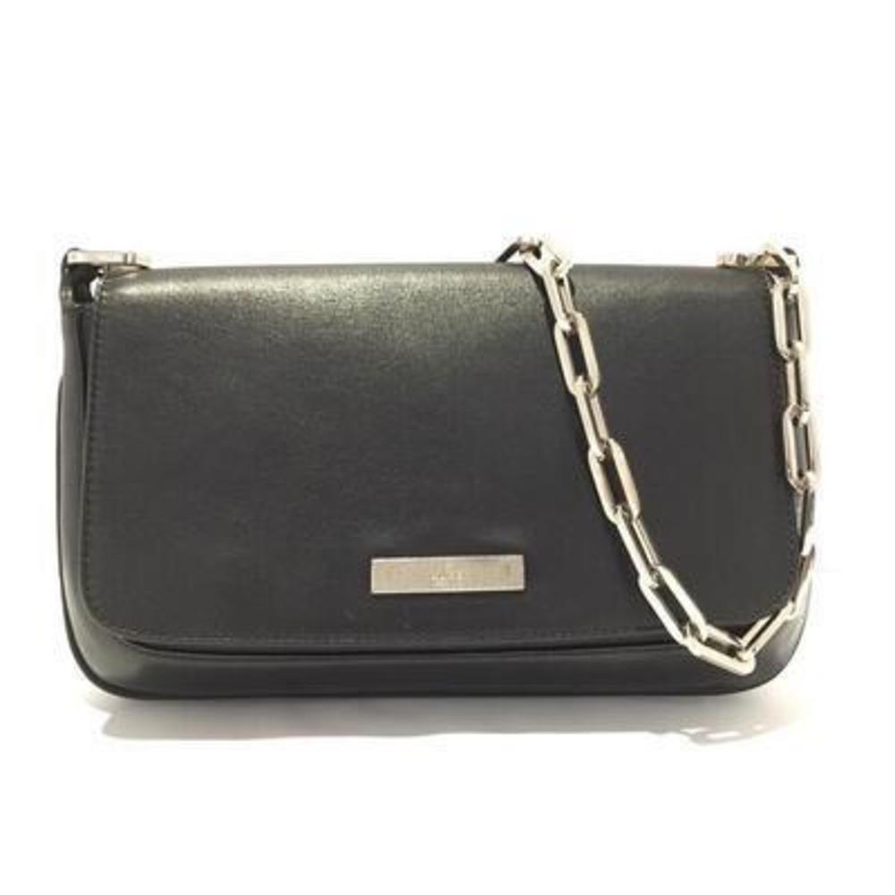 Gucci Baguette Leather Chain Shoulder Bag Black